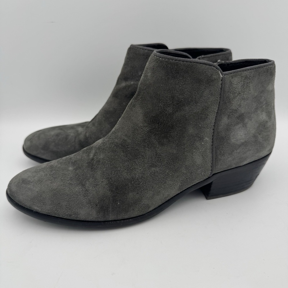 Sam Edelman Shoes Women's 6.5M Gray Petty Ankle Boots‎ Suede Side Zipper